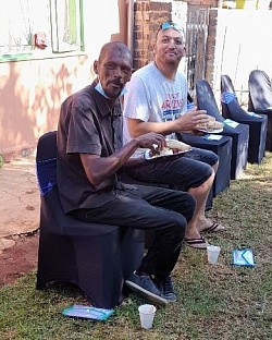 Guests enjoying a wholesome meal after the session.